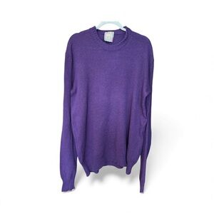 RHLA One Love Ron Herman Recycled Cashmere Purple Gender Neutral Sweater Sz 4/XL